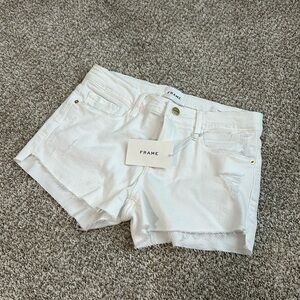 NWT Frame sz 25 le cutoff white denim shorts